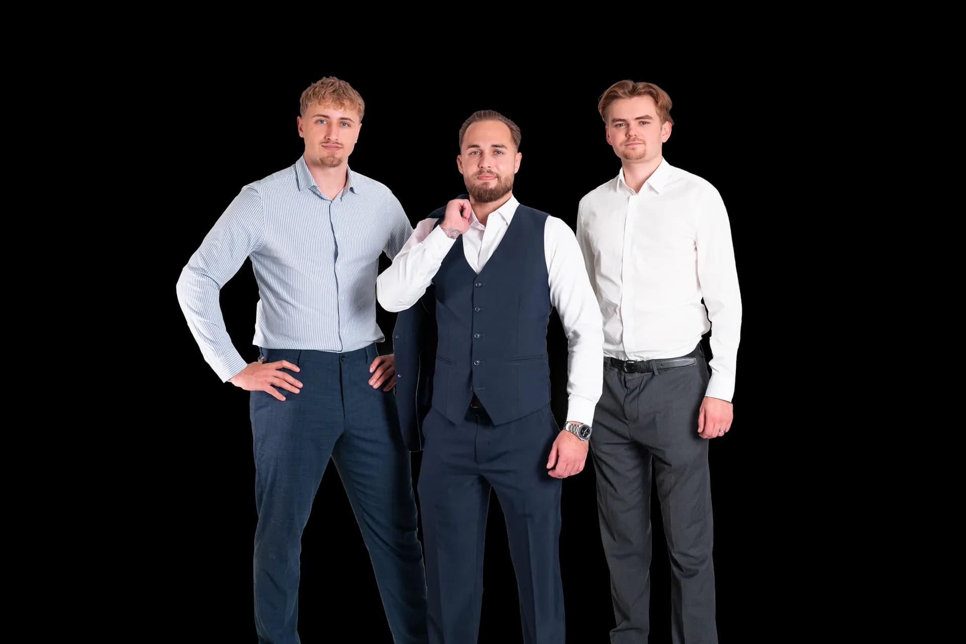 Das Gründungsteam von apexAI in Bern · Nicola Bähler, Lenny Hurni und Sebastian Wijnroks